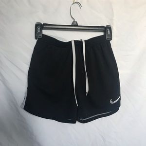Nike Running Shorts Size XS Black White Stripe